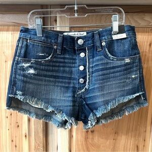 Abercrombie and Fitch Festival Denim Jean Cutoff Shorts High Rise Size 00